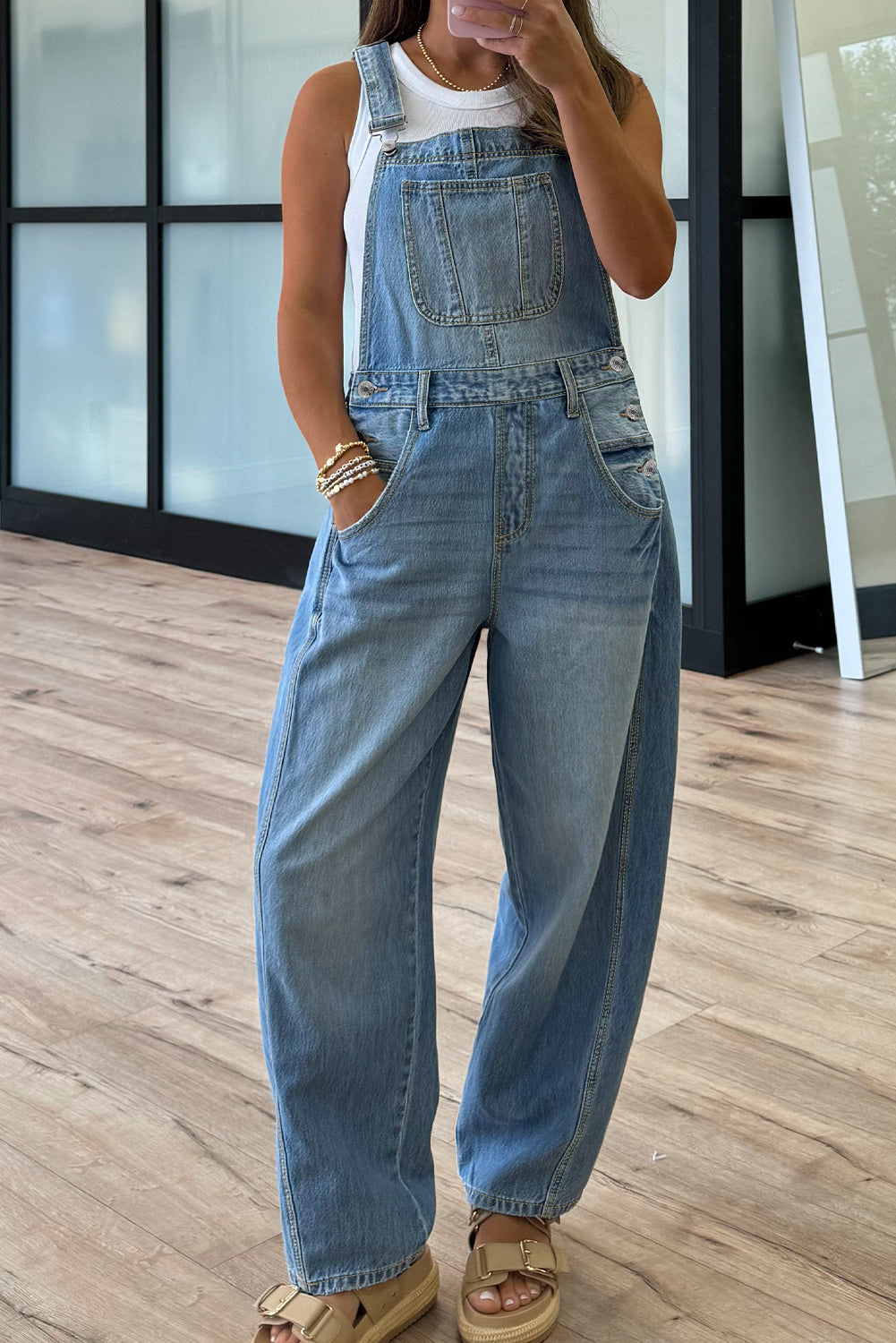Brooklyn adjustable Buckle Barrel Overalls