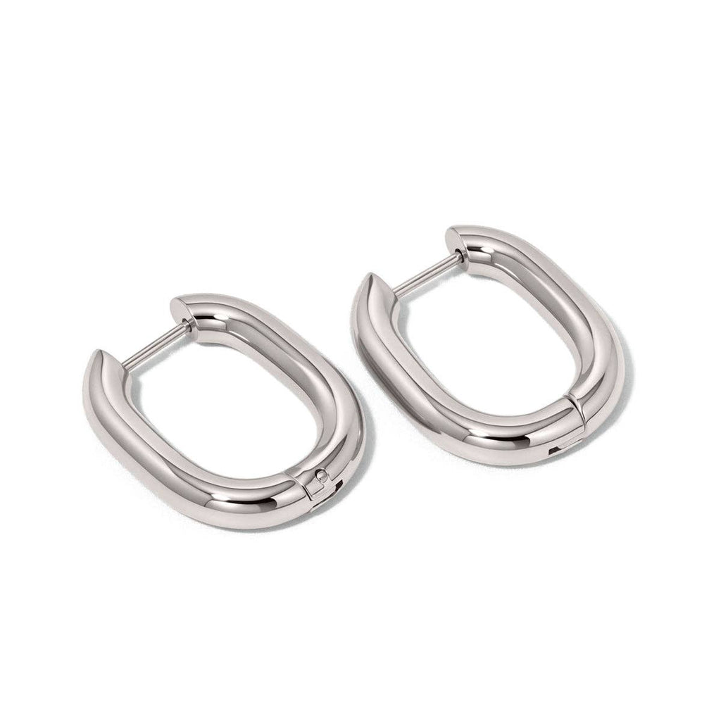 Flirty Fantasy Oval Hoop Earrings - WATERPROOF: Gold