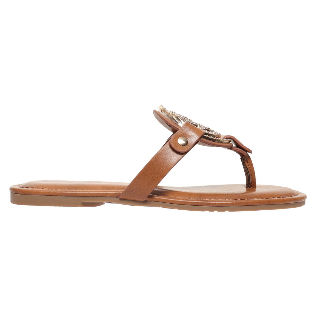 Pierre Dumas Limited Thong Sandal Tan Size 6