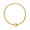 Lucky Me Horseshoe Toggle Necklace - WATERPROOF: Gold