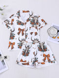 Coquette Western Bow Skull Pajama Set