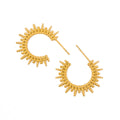 Sunburst Hoop Earring - WATERPROOF: Gold
