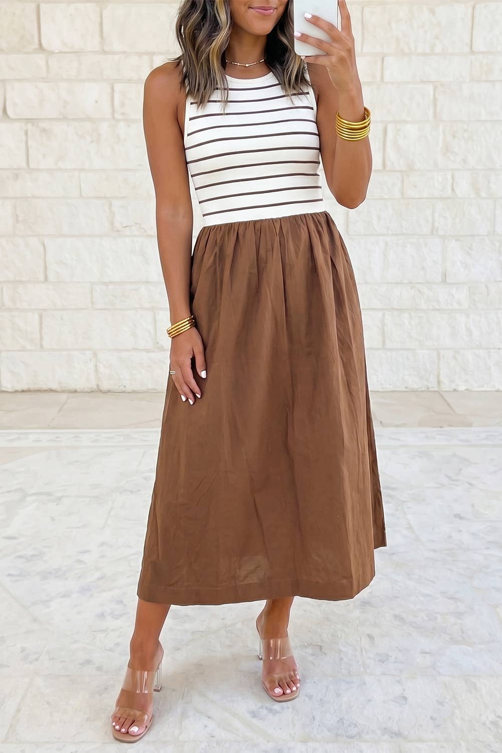 Patchwork Maxi Dress M