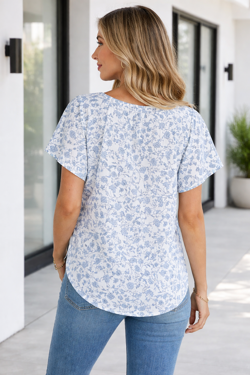 Avianna Print Fantasy Fluttering Blouse