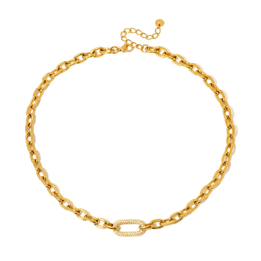 Waterproof Michaela Diamond Chain Necklace