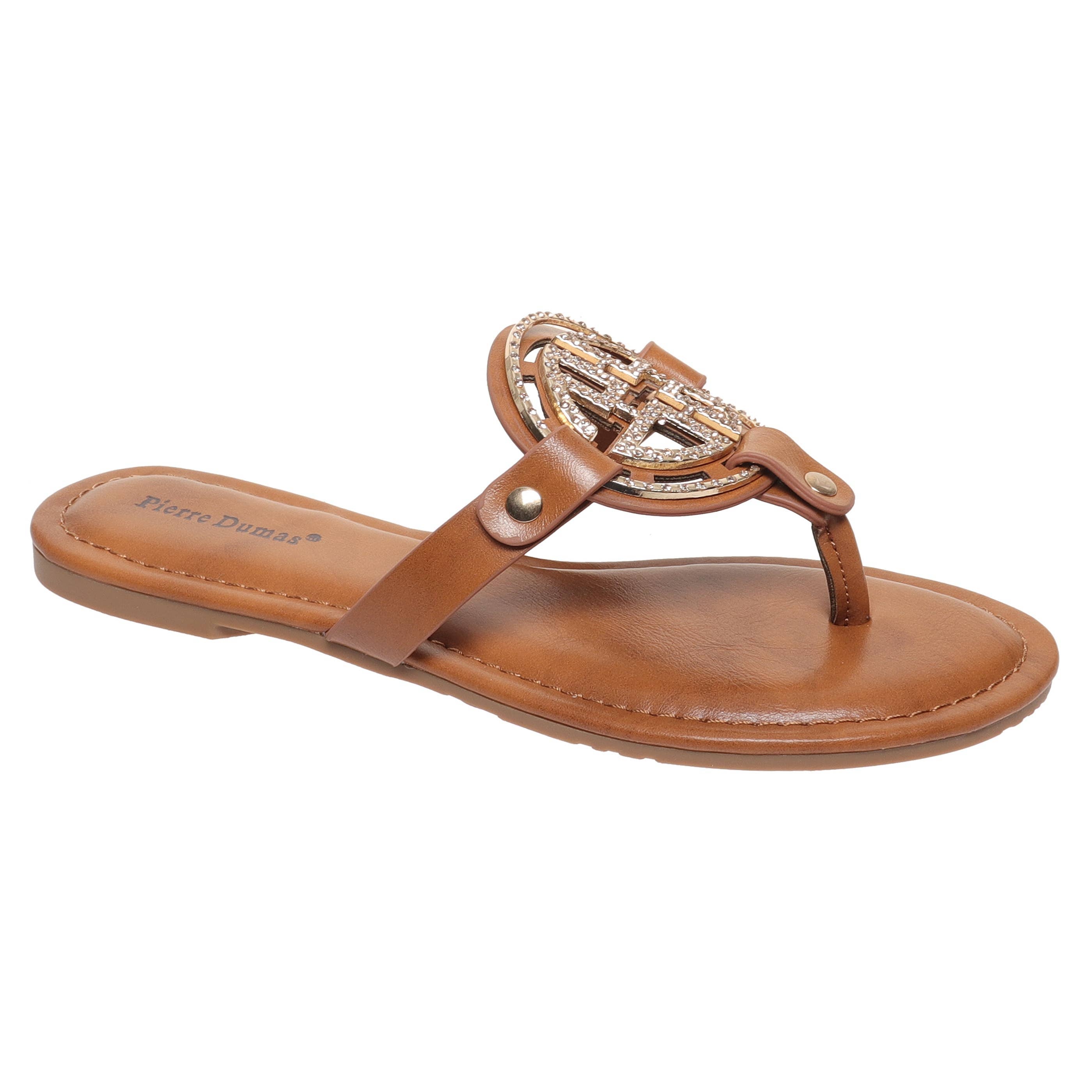 Pierre Dumas Limited Thong Sandal Tan Size 6