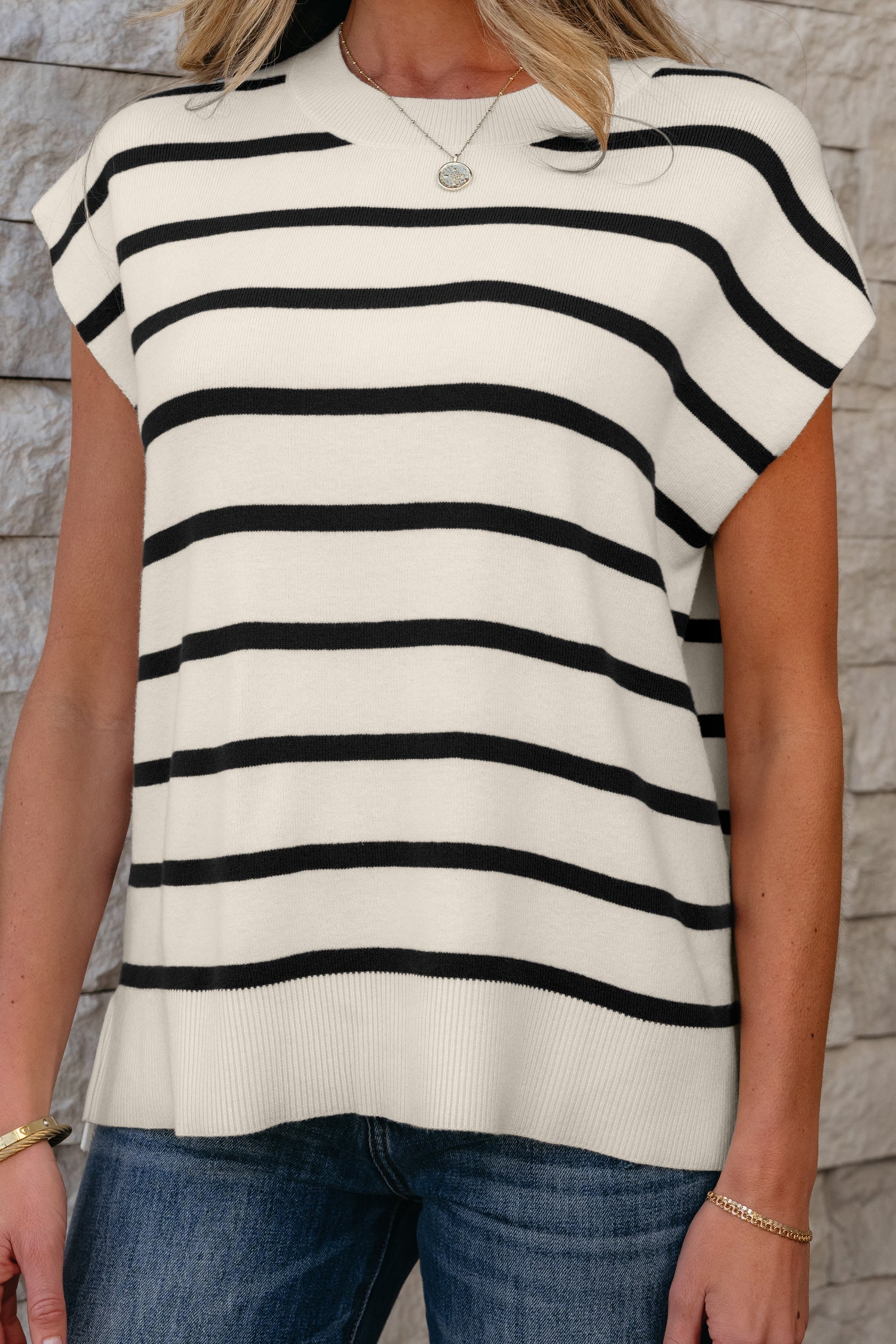 Alayna Crewneck Short Sleeve Sweater